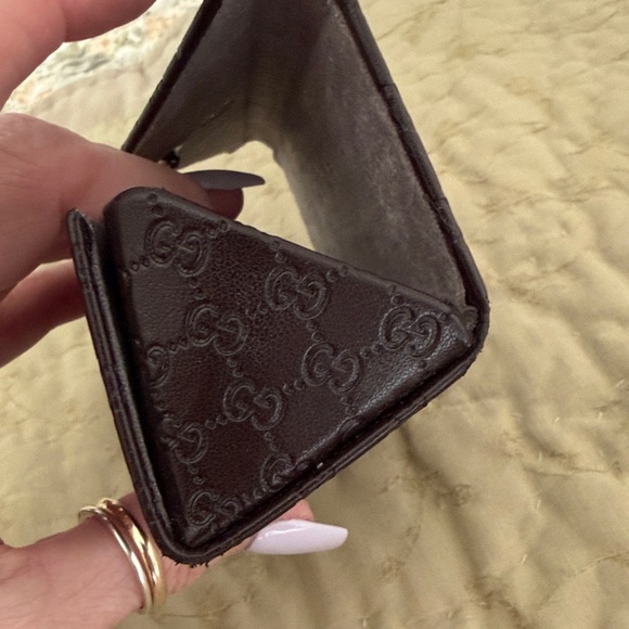 GUCCI GG Monogram Trifold
Leather Eyeglass Sunglass Case Brown AUTHENTIC ECU - Picture 5 of 9